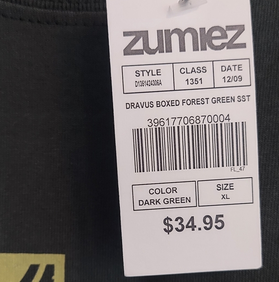 T2 Zumiez Green  Tee Size Xl - Picture 3 of 4